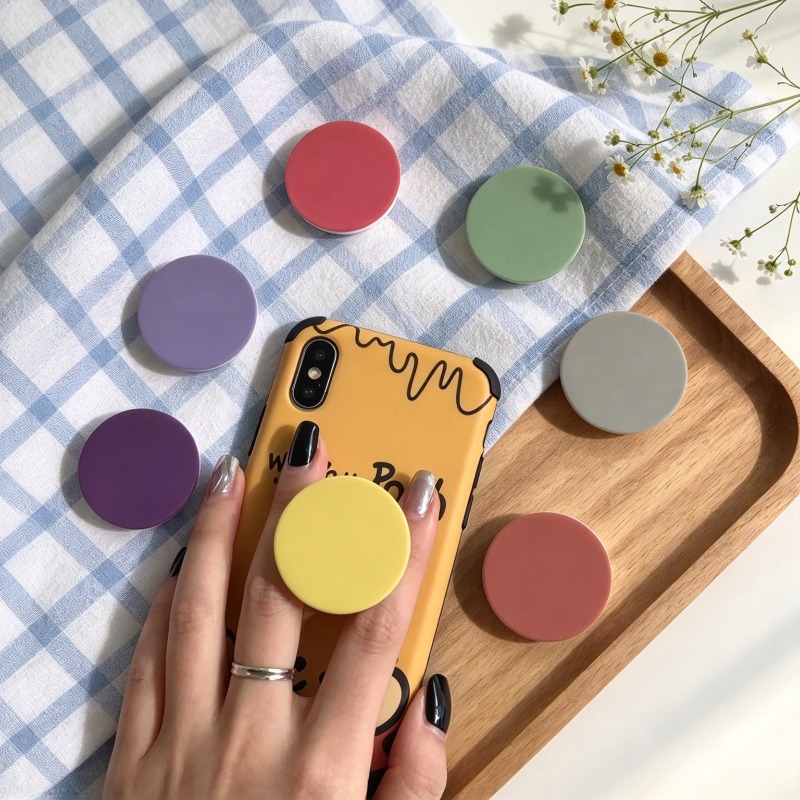 1PCS Solid Matte Phone Grip St - Desk Accessories 评论和价格
